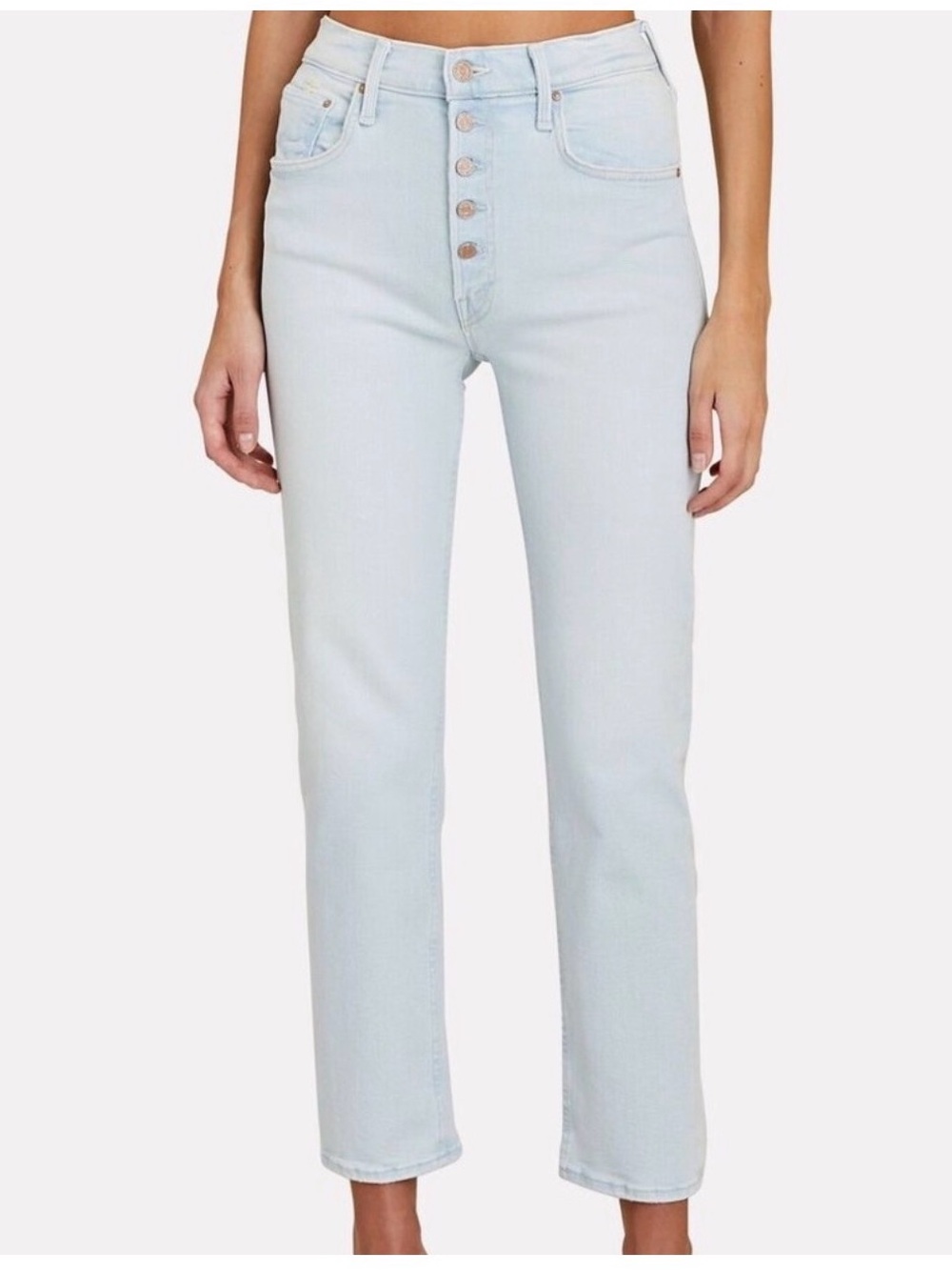 MOTHER The Pixie Tomcat Ankle Jean in Pina Colada Wash